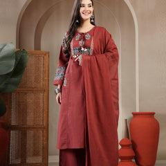 Kimayra Rayon Calf Length Solid 3/4 Sleeve Round Neck Straight Kurta Suit Set