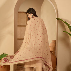 Kimayra Cotton Calf Length Printed Sleeveless Round Neck Straight Kurta Suit Set