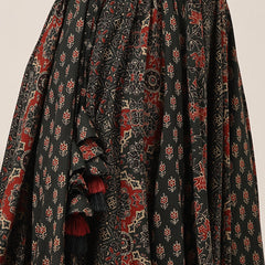 Kimayra Cotton Ankle Length Printed   Flared Skirt