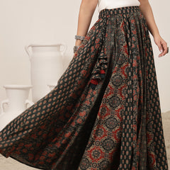 Kimayra Cotton Ankle Length Printed   Flared Skirt