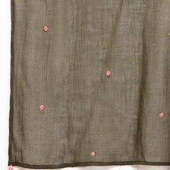 Kimayra Cotton Calf Length Solid 3/4 Sleeve V-Neck Flared Kurta Suit Set