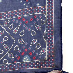 Kimayra Cotton Calf Length Printed 3/4 Sleeve Angrakha Flared Kurta Suit Set