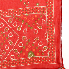 Kimayra Cotton Calf Length Printed 3/4 Sleeve Angrakha Flared Kurta Suit Set
