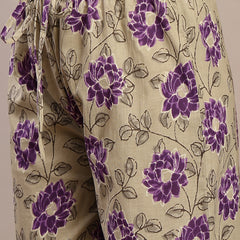 Kimayra Malmal Calf Length Printed Full Sleeve Round Neck Anarkali Kurta Suit Set