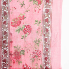 Kimayra Cotton Calf Length Printed 3/4 Sleeve Key Hole Neck Flared Kurta Suit Set