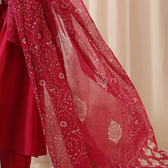 Kimayra Rayon Calf Length Solid 3/4 Sleeves Round Neck Flared Kurta Suit Set