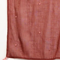 Kimayra Cotton Calf Length Solid 3/4 Sleeve V-Neck Flared Kurta Suit Set